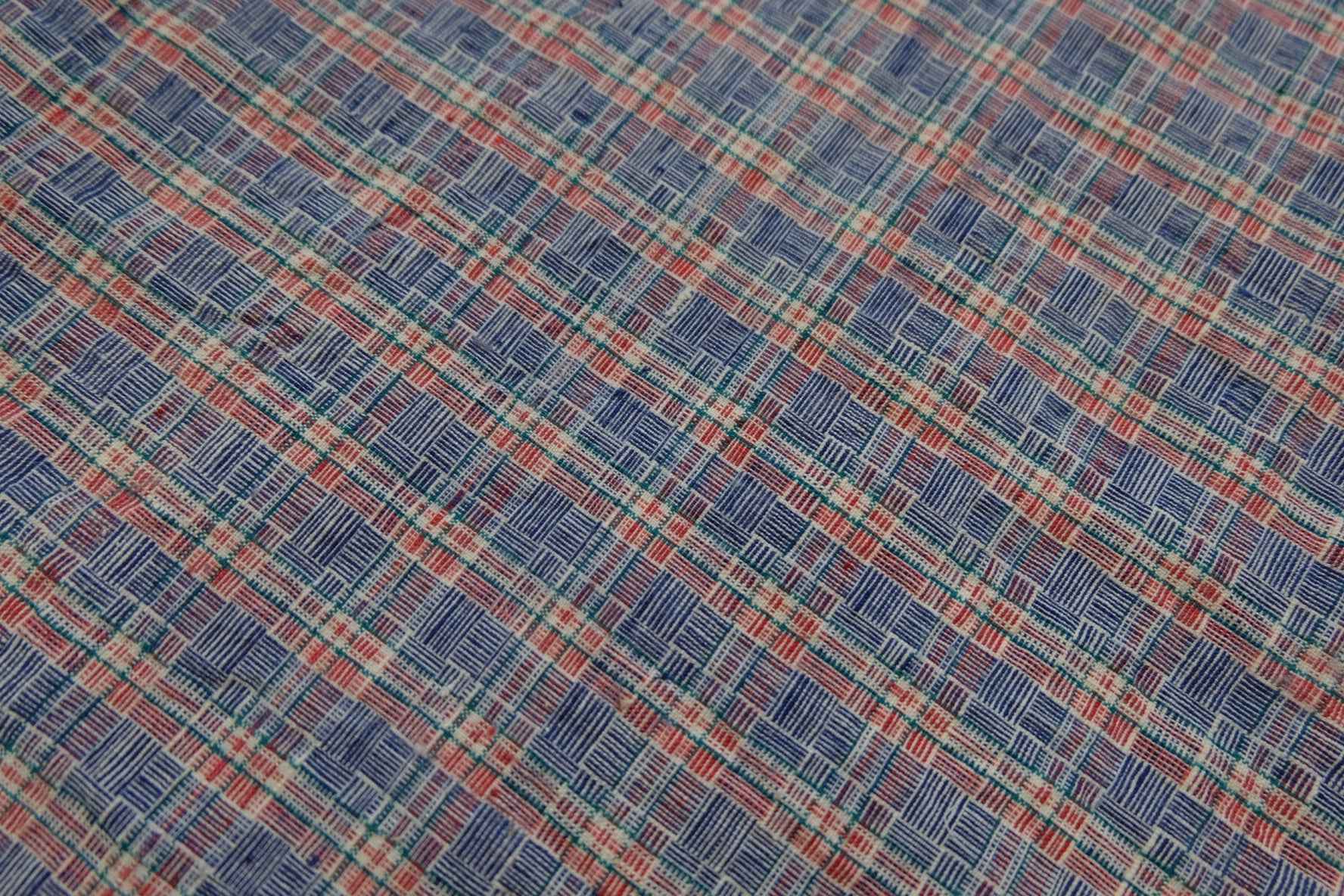 A011 Shanghai Archive: 1960s Reed - Weave Tǔbù | 49.5cm Width | Professionally Cleaned - BUBBO