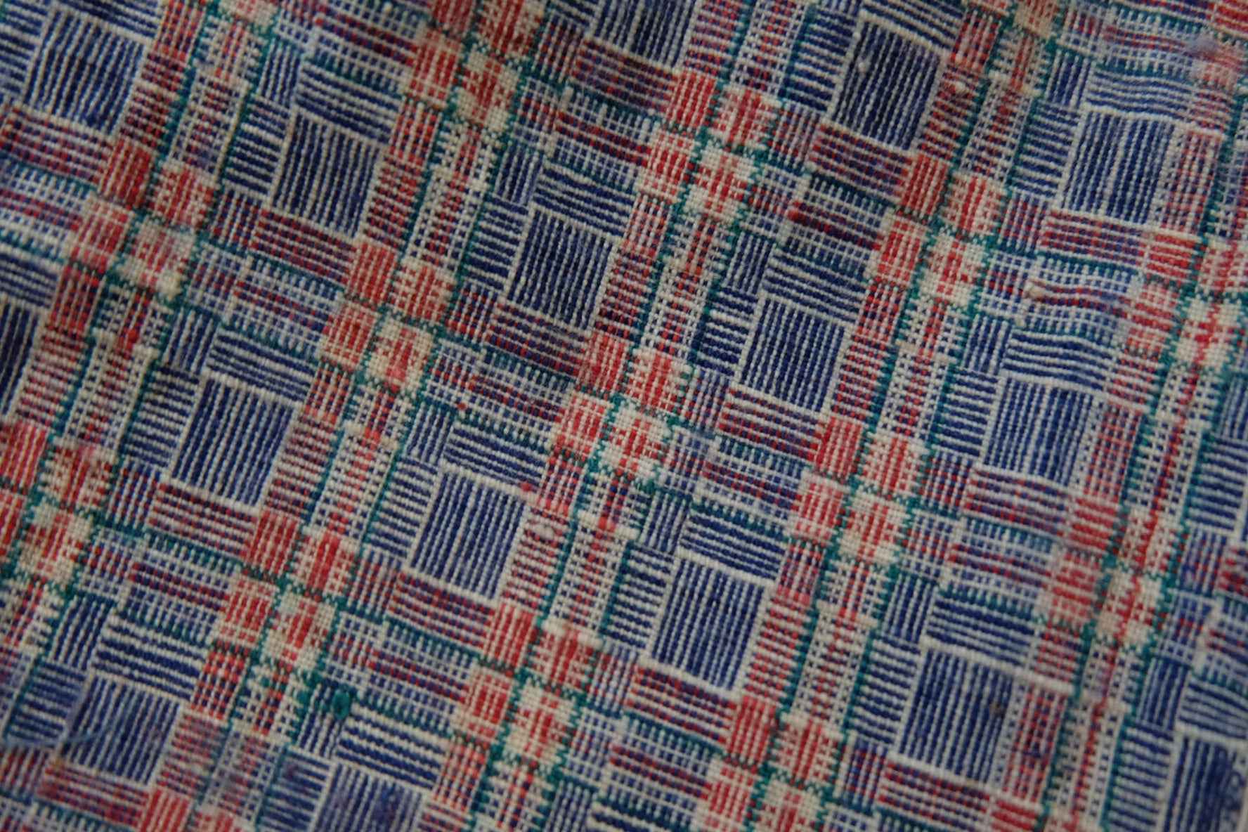 A011 Shanghai Archive: 1960s Reed - Weave Tǔbù | 49.5cm Width | Professionally Cleaned - BUBBO