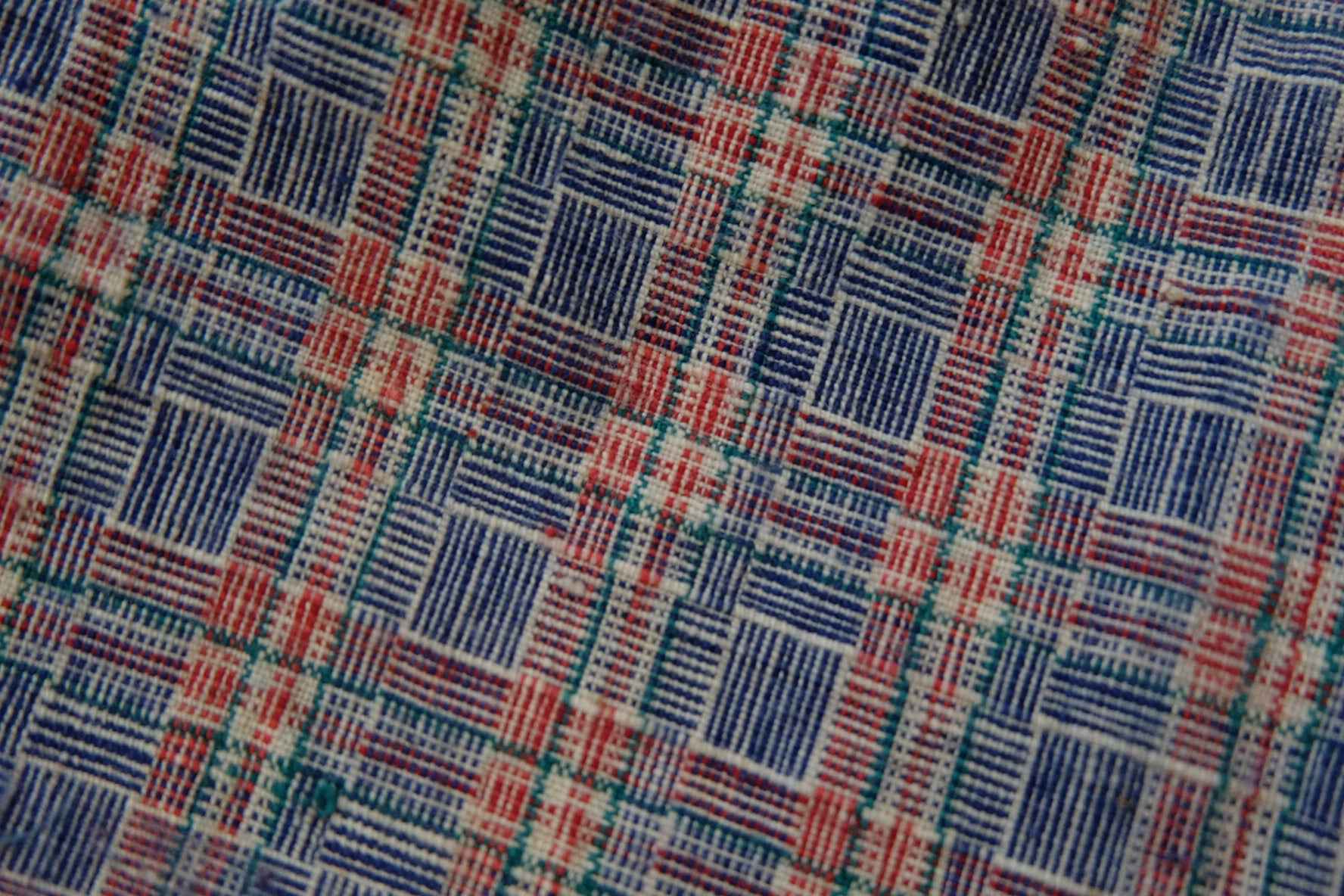 A011 Shanghai Archive: 1960s Reed - Weave Tǔbù | 49.5cm Width | Professionally Cleaned - BUBBO