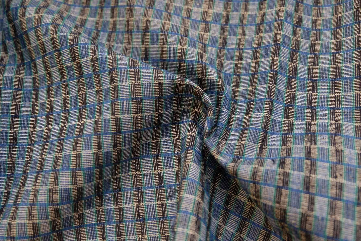 A012 Silk - Blend Reed: Southern Tǔbù in Midnight & Sapphire - 35.5cm Width - BUBBO