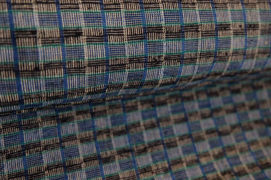 A012 Silk - Blend Reed: Southern Tǔbù in Midnight & Sapphire - 35.5cm Width - BUBBO