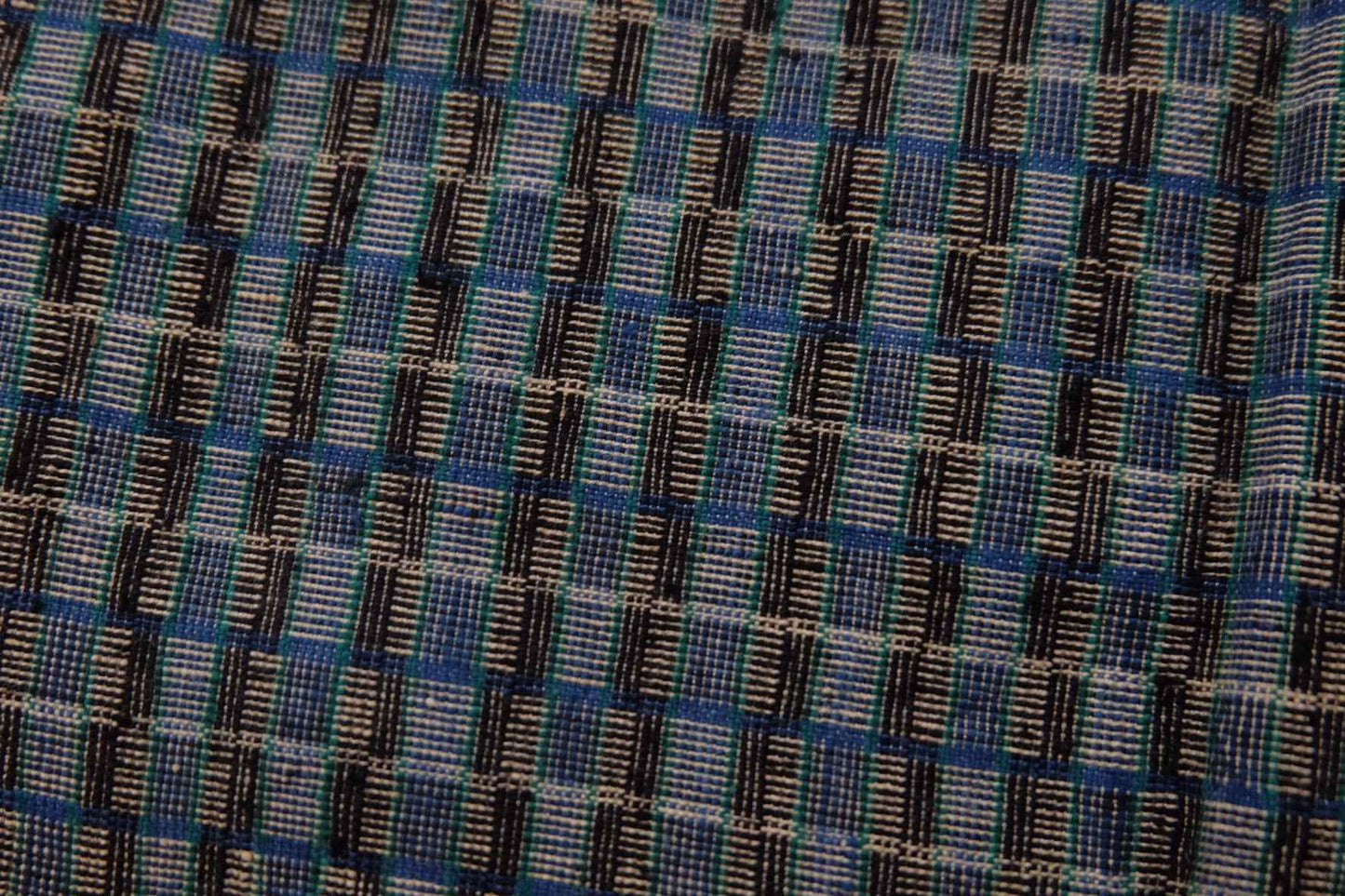 A012 Silk - Blend Reed: Southern Tǔbù in Midnight & Sapphire - 35.5cm Width - BUBBO