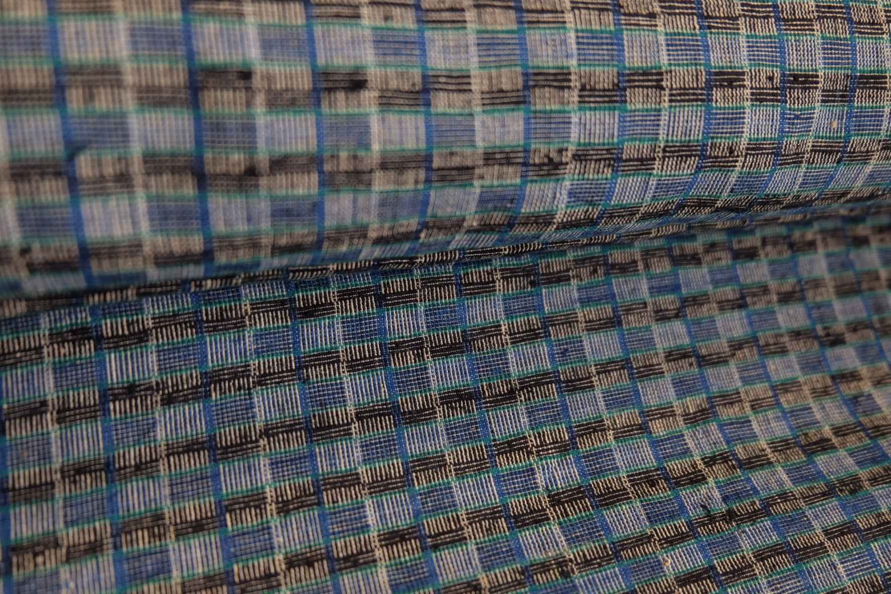 A012 Silk - Blend Reed: Southern Tǔbù in Midnight & Sapphire - 35.5cm Width - BUBBO