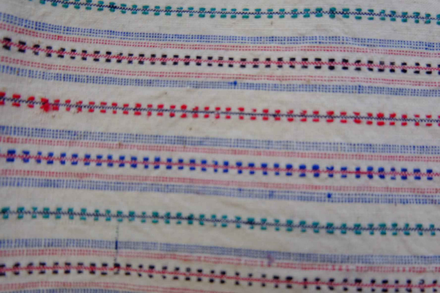 A023 Bamboo - Stitch Embroidery: Collector's Tǔbù with Hand - Picked Florals - 34cm Width | 50cm Minimum Cut - BUBBO