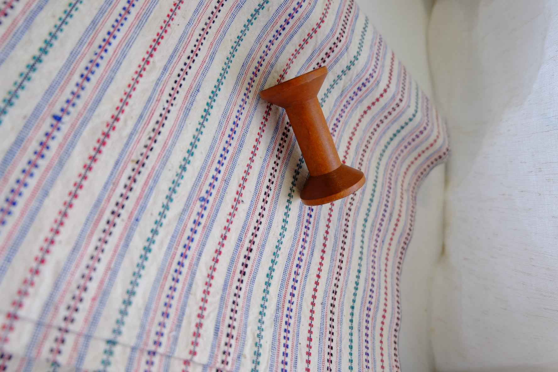 A023 Bamboo - Stitch Embroidery: Collector's Tǔbù with Hand - Picked Florals - 34cm Width | 50cm Minimum Cut - BUBBO