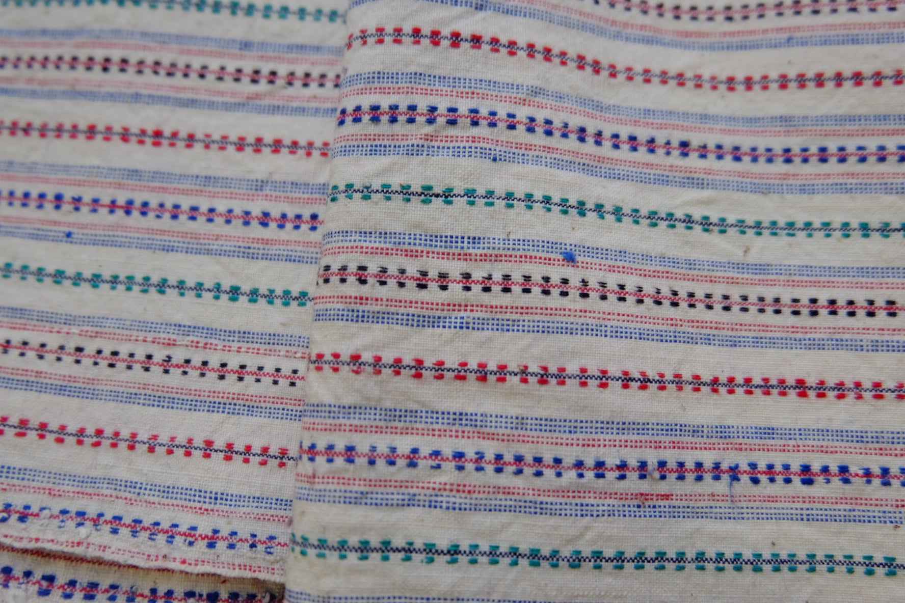 A023 Bamboo - Stitch Embroidery: Collector's Tǔbù with Hand - Picked Florals - 34cm Width | 50cm Minimum Cut - BUBBO