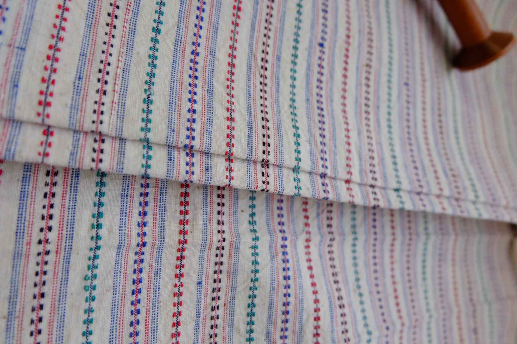 A023 Bamboo - Stitch Embroidery: Collector's Tǔbù with Hand - Picked Florals - 34cm Width | 50cm Minimum Cut - BUBBO