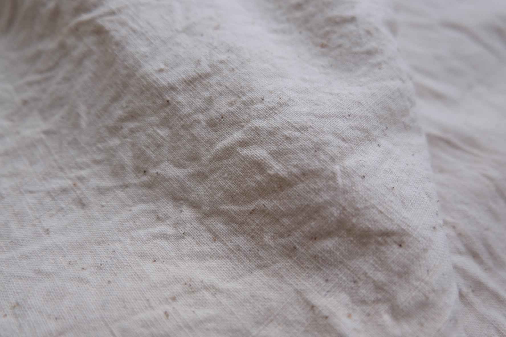 A025 Nature's Canvas: Raw Unbleached Tǔbù with Cotton Seed Particles - 50cm Width - BUBBO