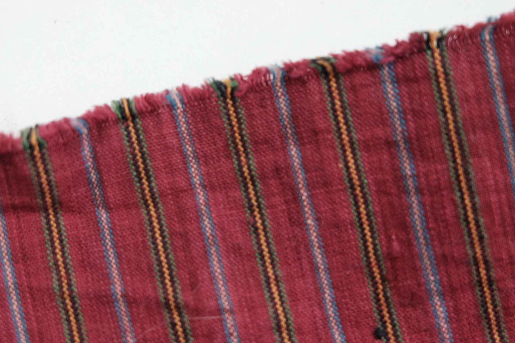 A032 Royal Crimson: Wine Red Tǔbù with Golden Stripes - 51cm Width | Pre - Washed - BUBBO