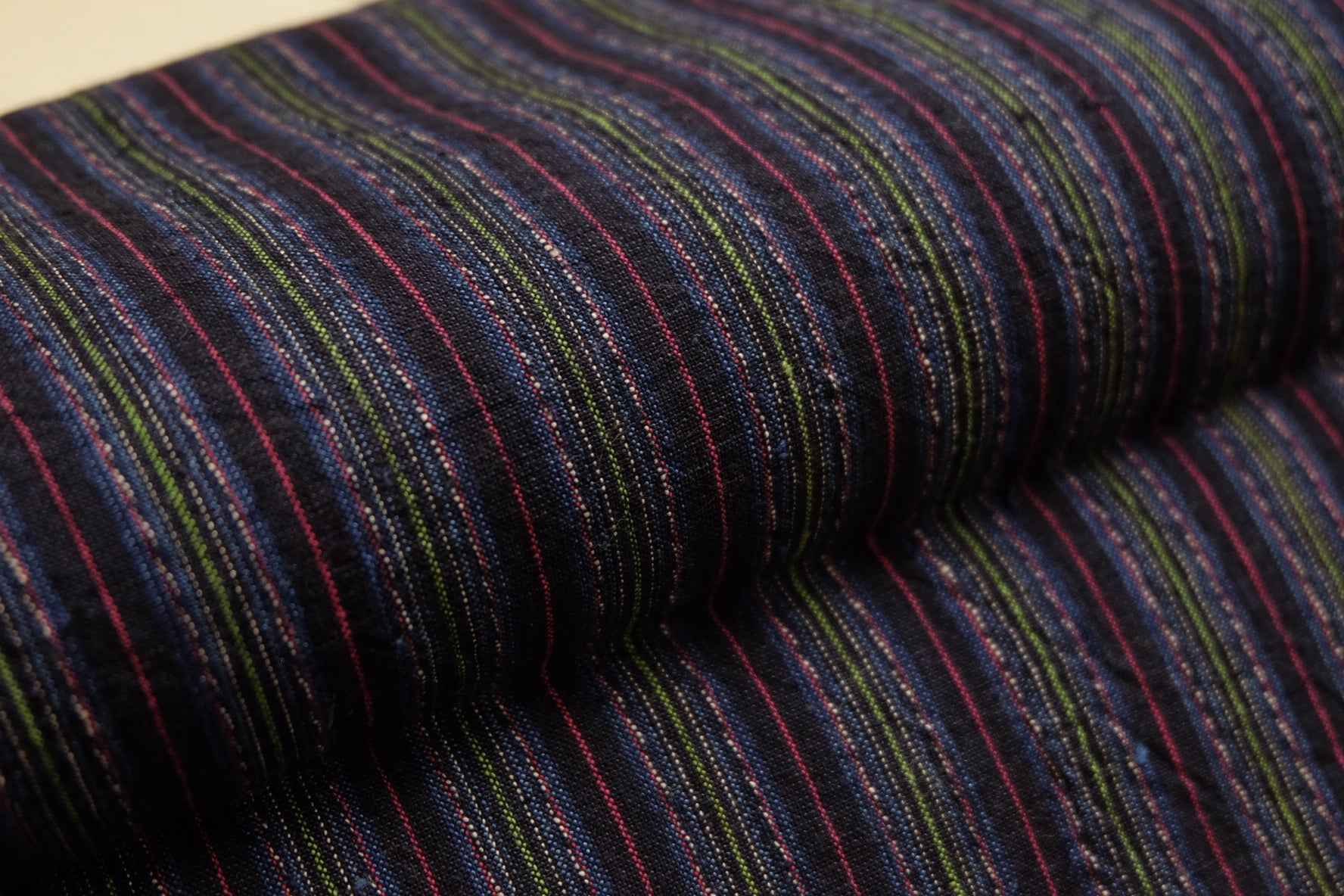 A035 Shanghai Pheasant: Prussian Blue Tǔbù with Pheasant Pattern - 47.5cm Width | 7 - Meter Archive - BUBBO