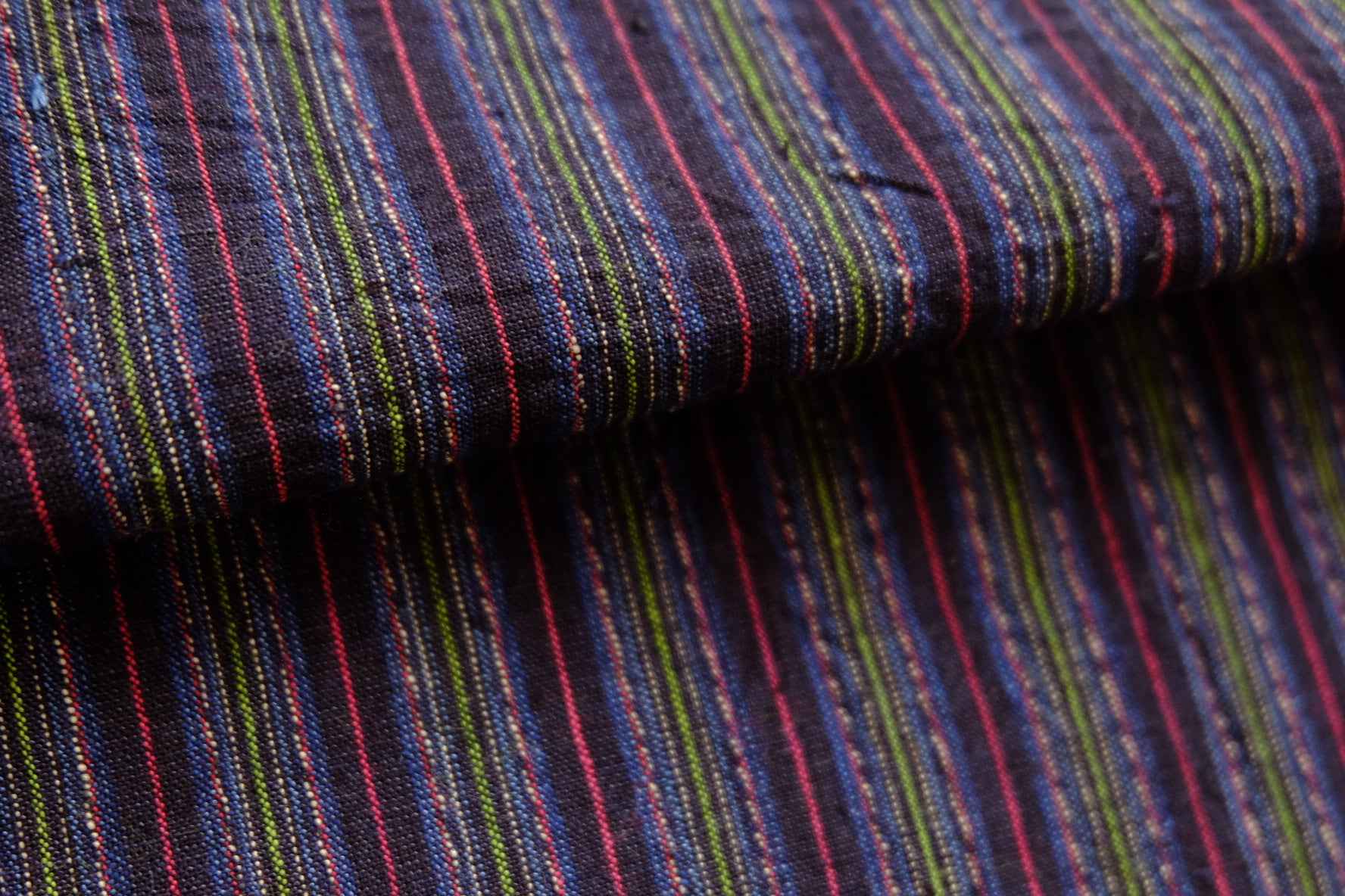 A035 Shanghai Pheasant: Prussian Blue Tǔbù with Pheasant Pattern - 47.5cm Width | 7 - Meter Archive - BUBBO