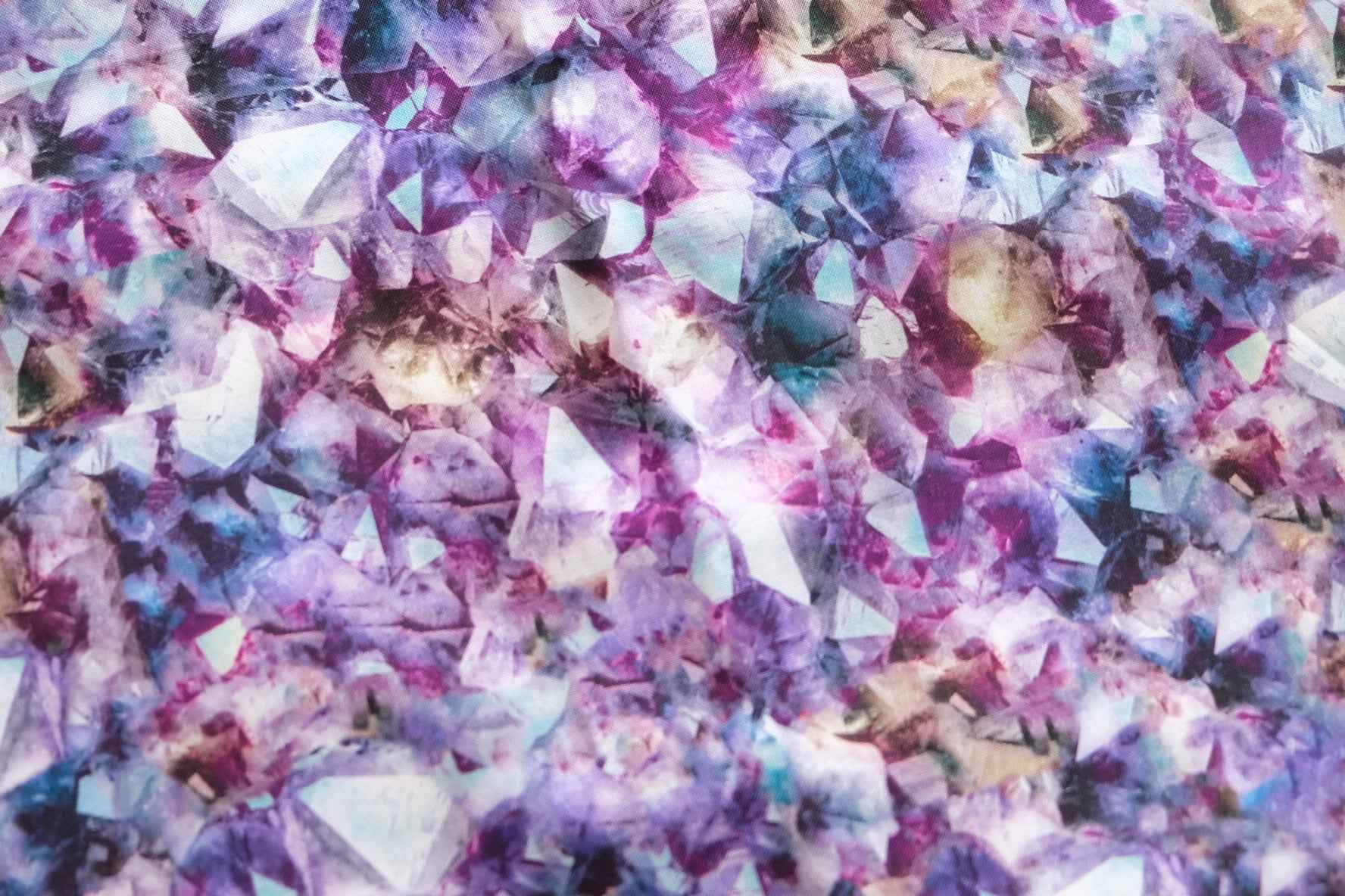 Abstract Crystal Print Cotton Fabric – Jewel Tone Pattern (3.28 yards)