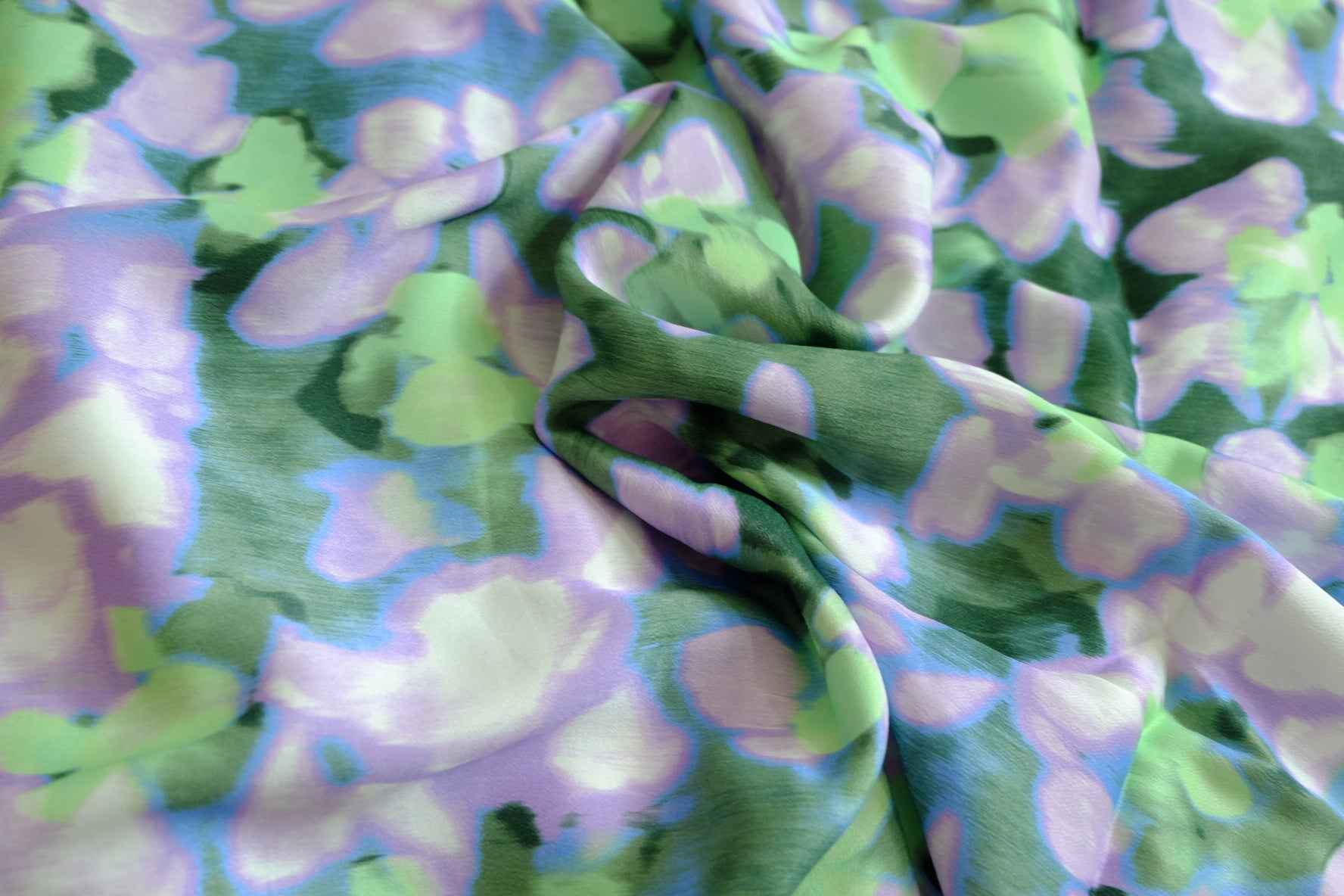 Abstract Floral Cupro – Fluid Drapey Dress Fabric (2.18 yards)