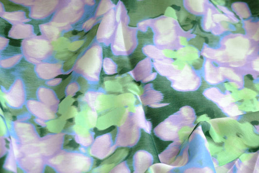 Abstract Floral Cupro – Fluid Drapey Dress Fabric (2.18 yards)