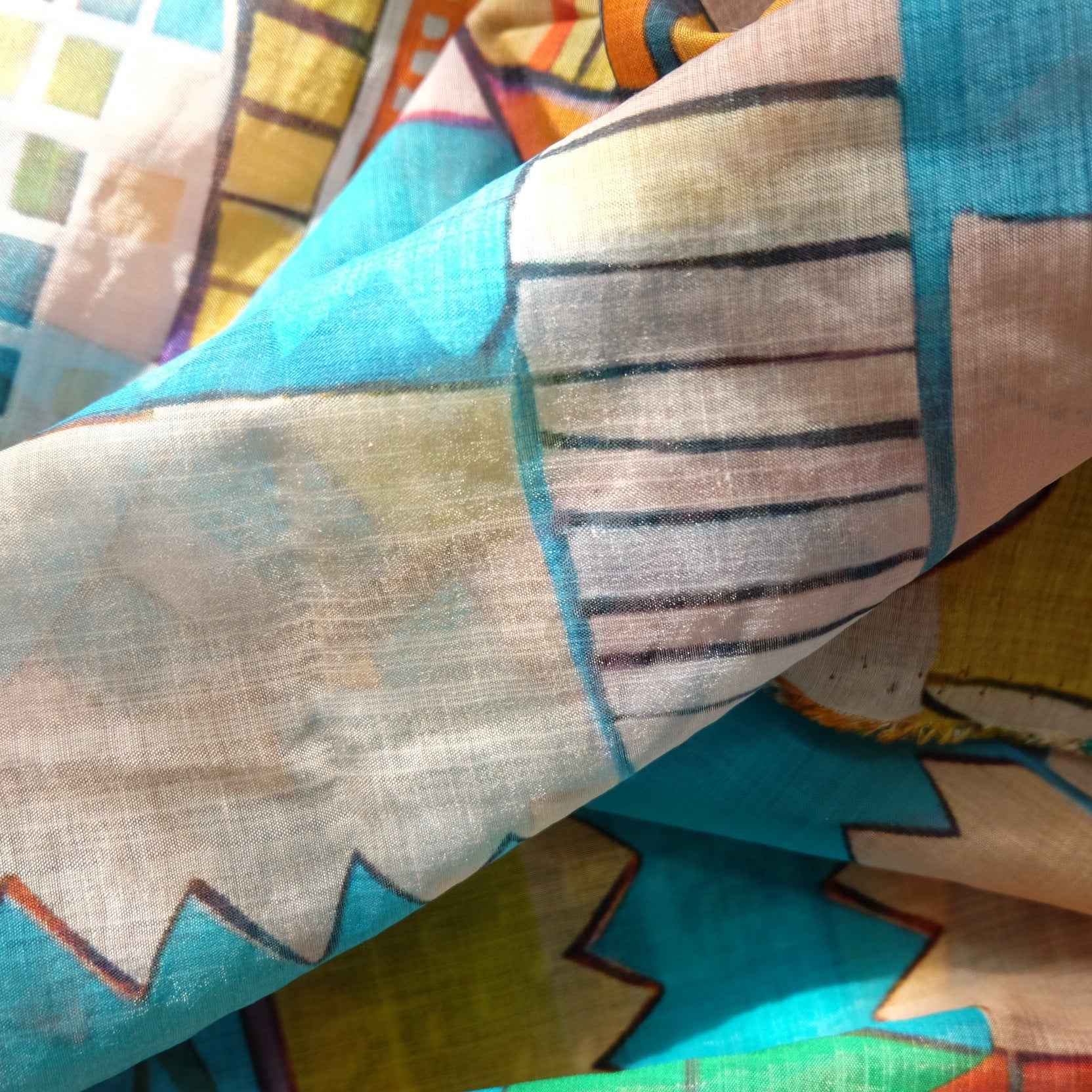 Abstract TENCEL™ Rayon Lightweight Summer Fabric – 1.64 yd