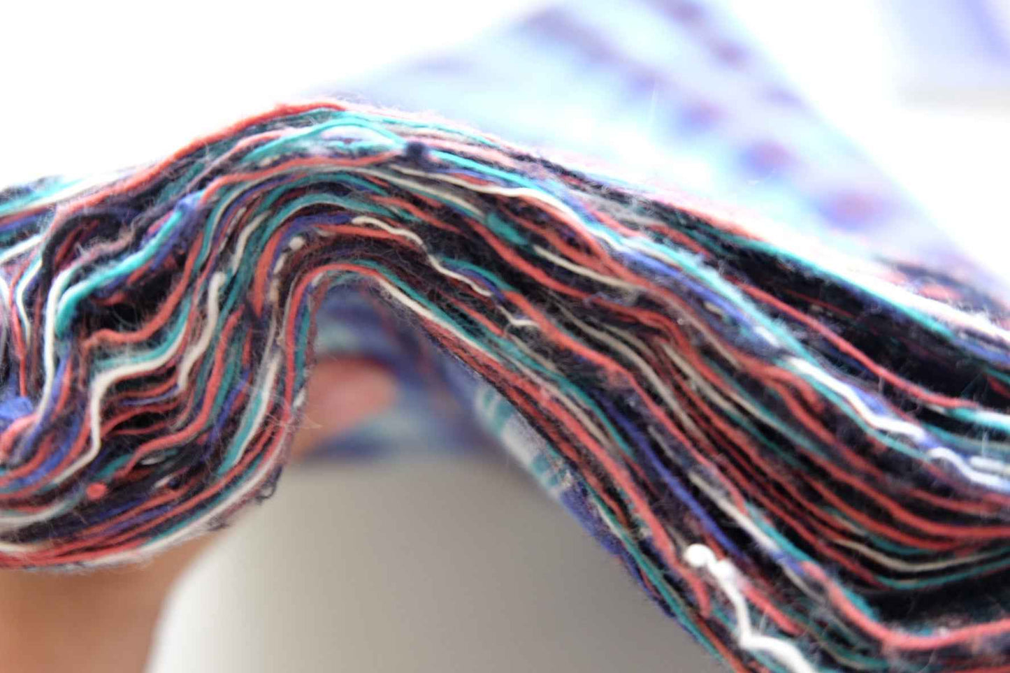 Amethyst & Moss: Purple - Green Check Tǔbù with Crimson Accents - 37cm Wide - BUBBO