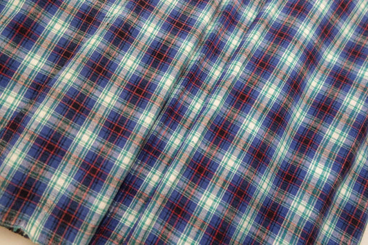 Amethyst & Moss: Purple - Green Check Tǔbù with Crimson Accents - 37cm Wide - BUBBO