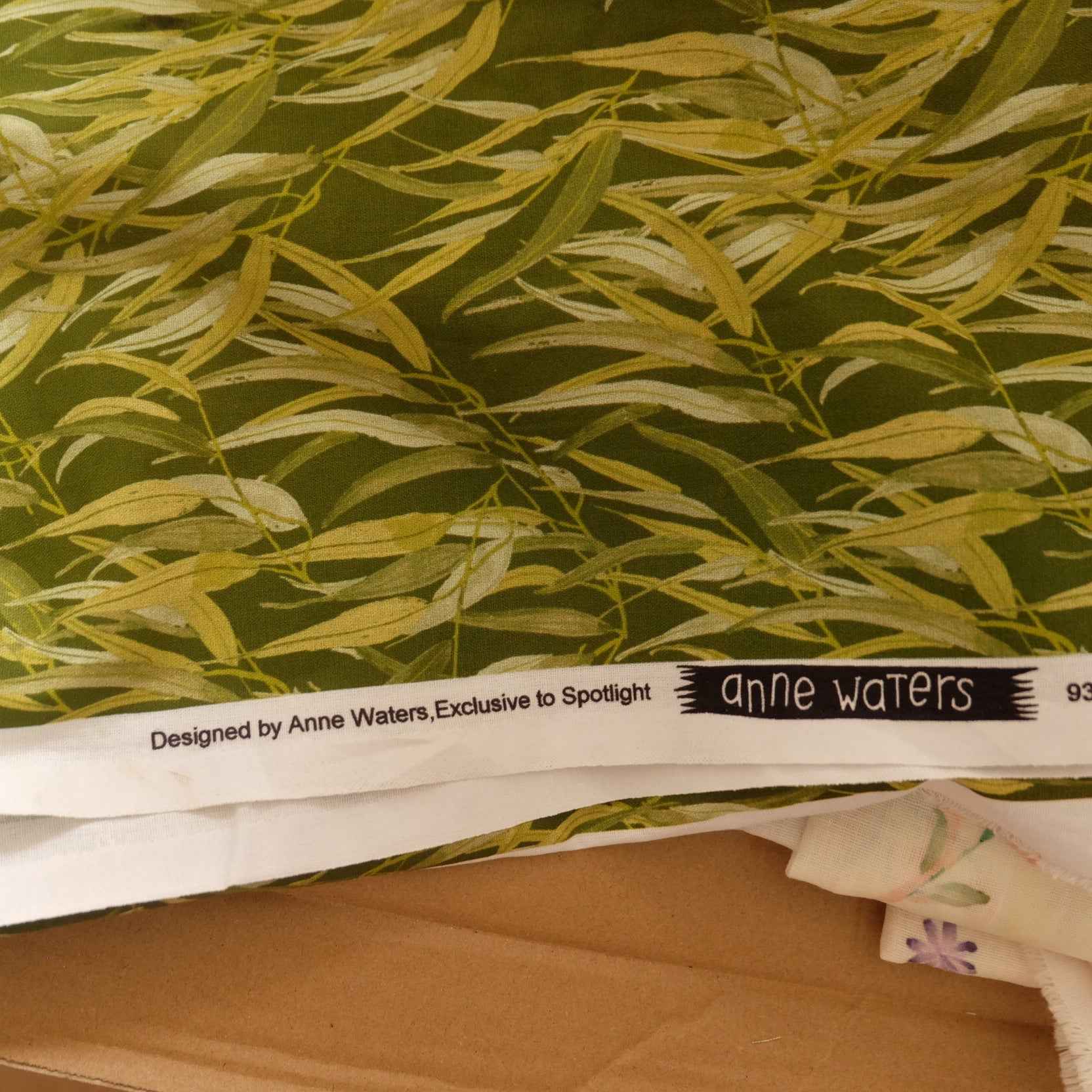 Anne Waters Olive Leaf Cotton Craft Fabric — 3 Yards