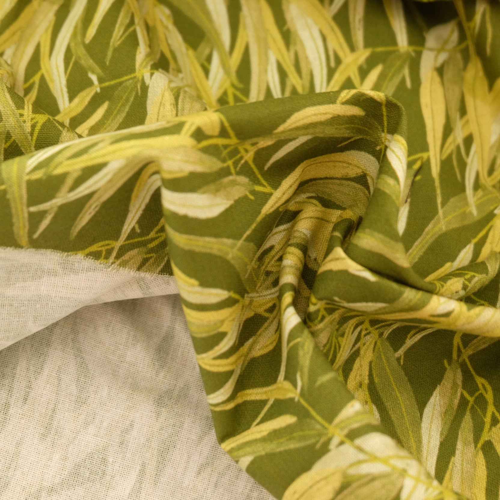 Anne Waters Olive Leaf Cotton Craft Fabric — 3 Yards