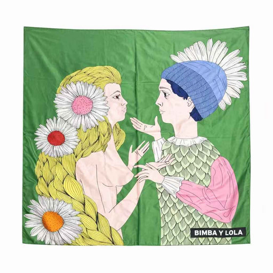 Archive Illustrated Square Scarf - BUBBO