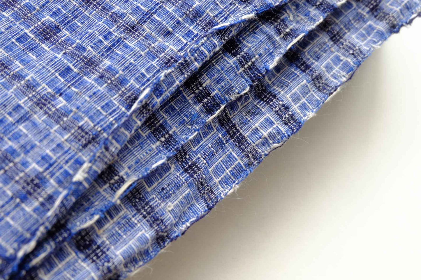 Blue Reed - Pattern Tǔbù: Windowpane Weave - 52cm Width | Pre - Washed & Ready - BUBBO