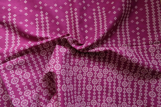 Border Print Cotton Fabric – Structured | 1.75 yds Cut - BUBBO