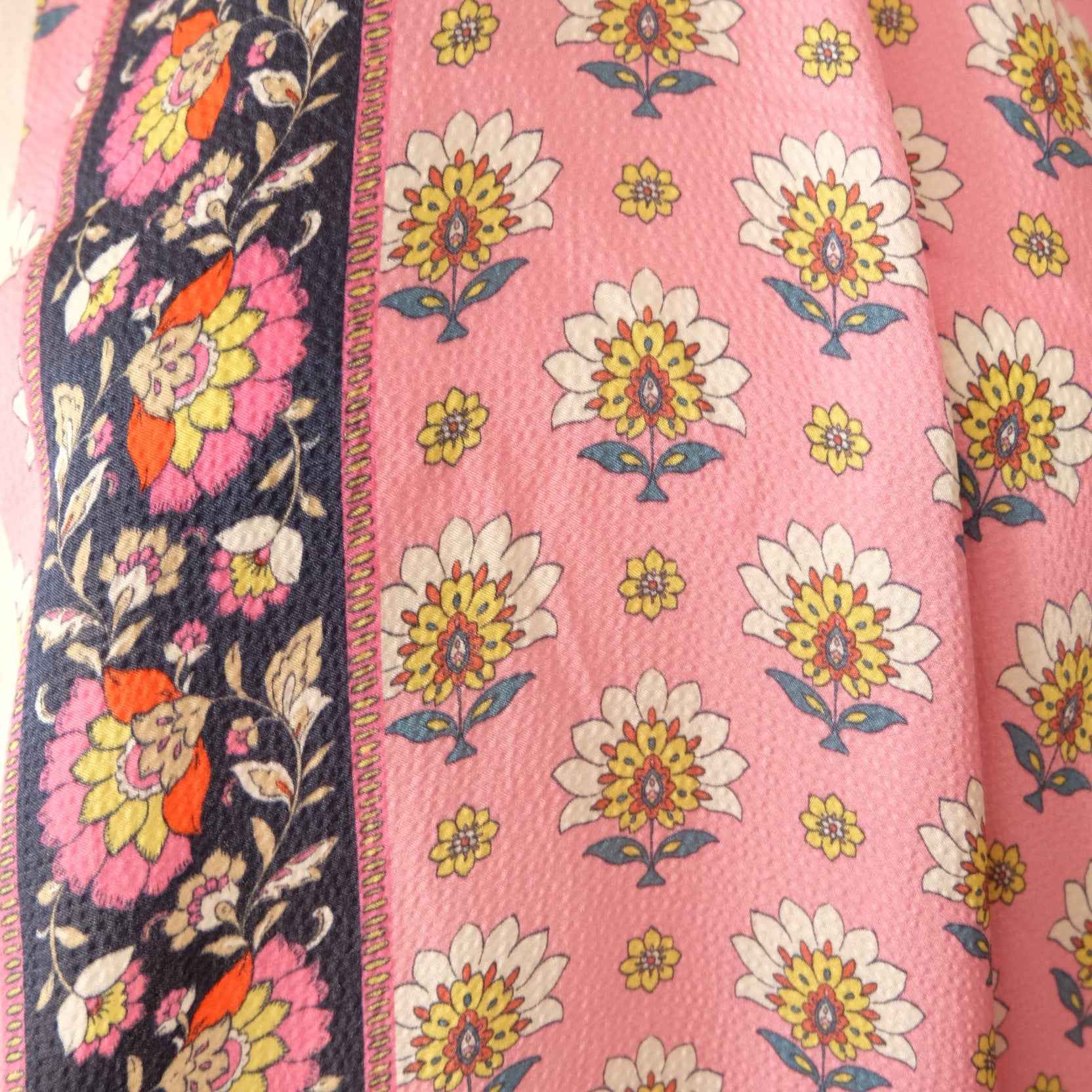 Border Print Cupro – Drapey Fabric for Dresses, Sets & Sleepwear