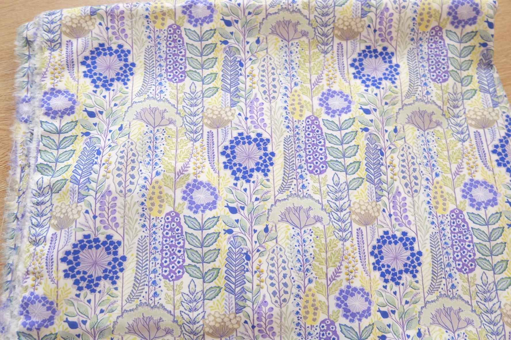 Botanical Floral Cotton Poplin Deadstock – 3.28 Yards