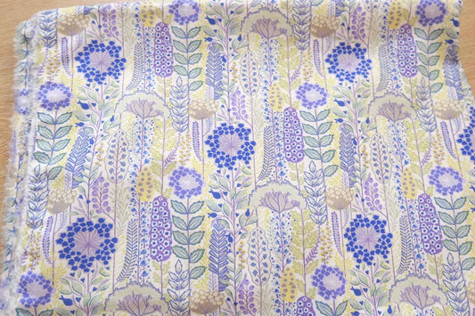 Botanical Floral Cotton Poplin Deadstock – 3.28 Yards