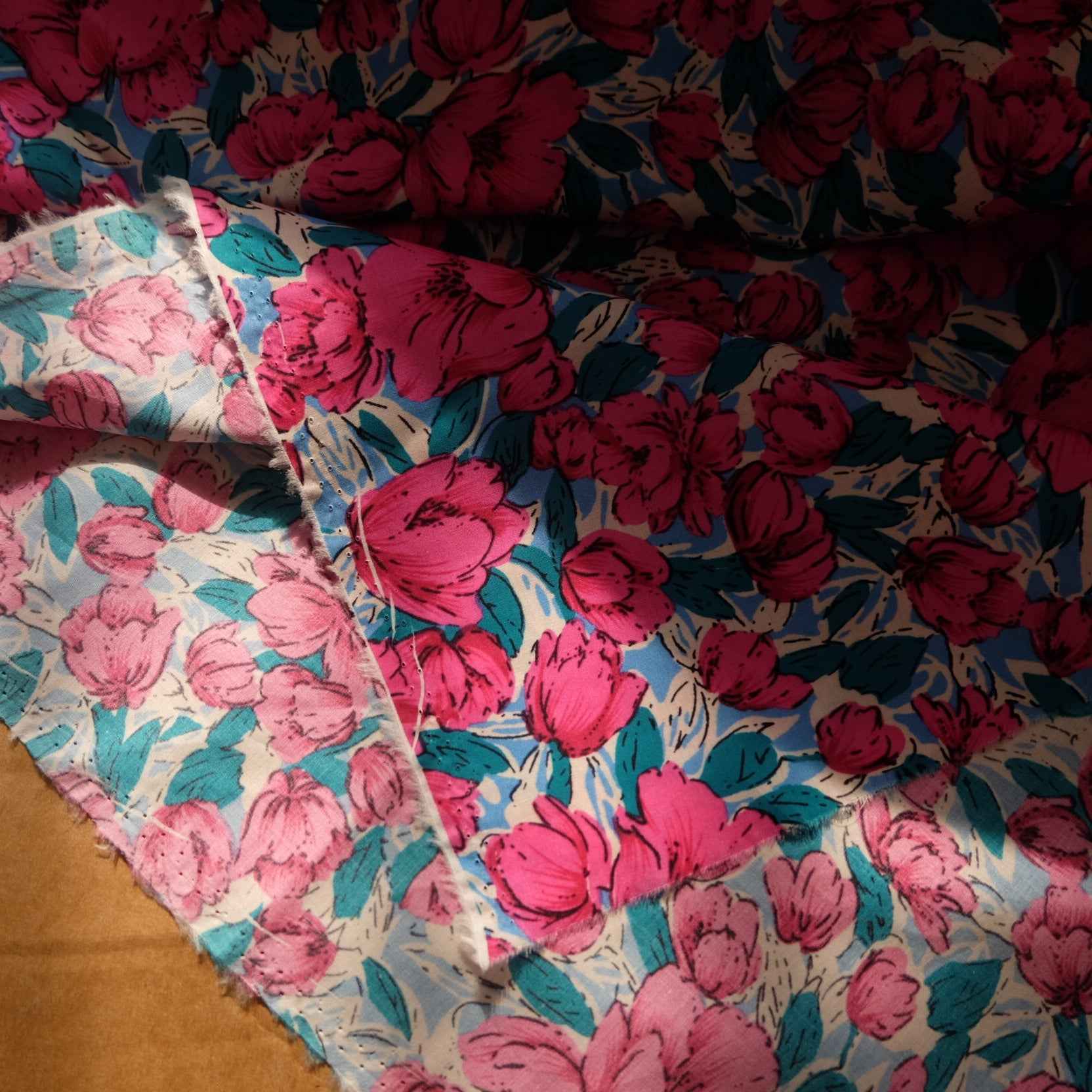 Bright Floral Cotton Lawn — 2.5 yd