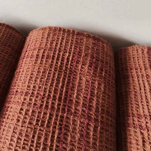 Brown Waffle Weave Southern Tǔbù – 2.4-Meter Length for Two Ready-to-Wear Scarves