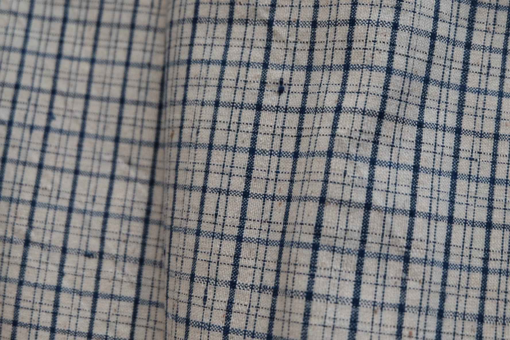 Classic Blue Check Tǔbù - White Ground | 35cm Width - BUBBO