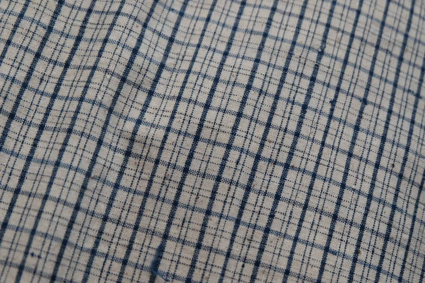 Classic Blue Check Tǔbù - White Ground | 35cm Width - BUBBO