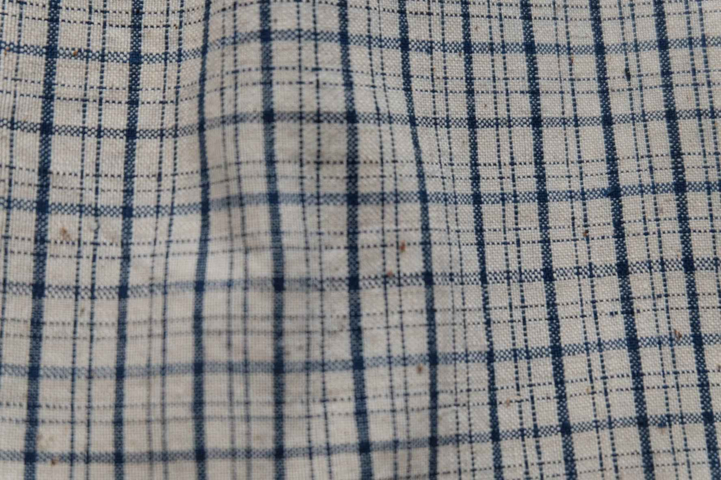 Classic Blue Check Tǔbù - White Ground | 35cm Width - BUBBO