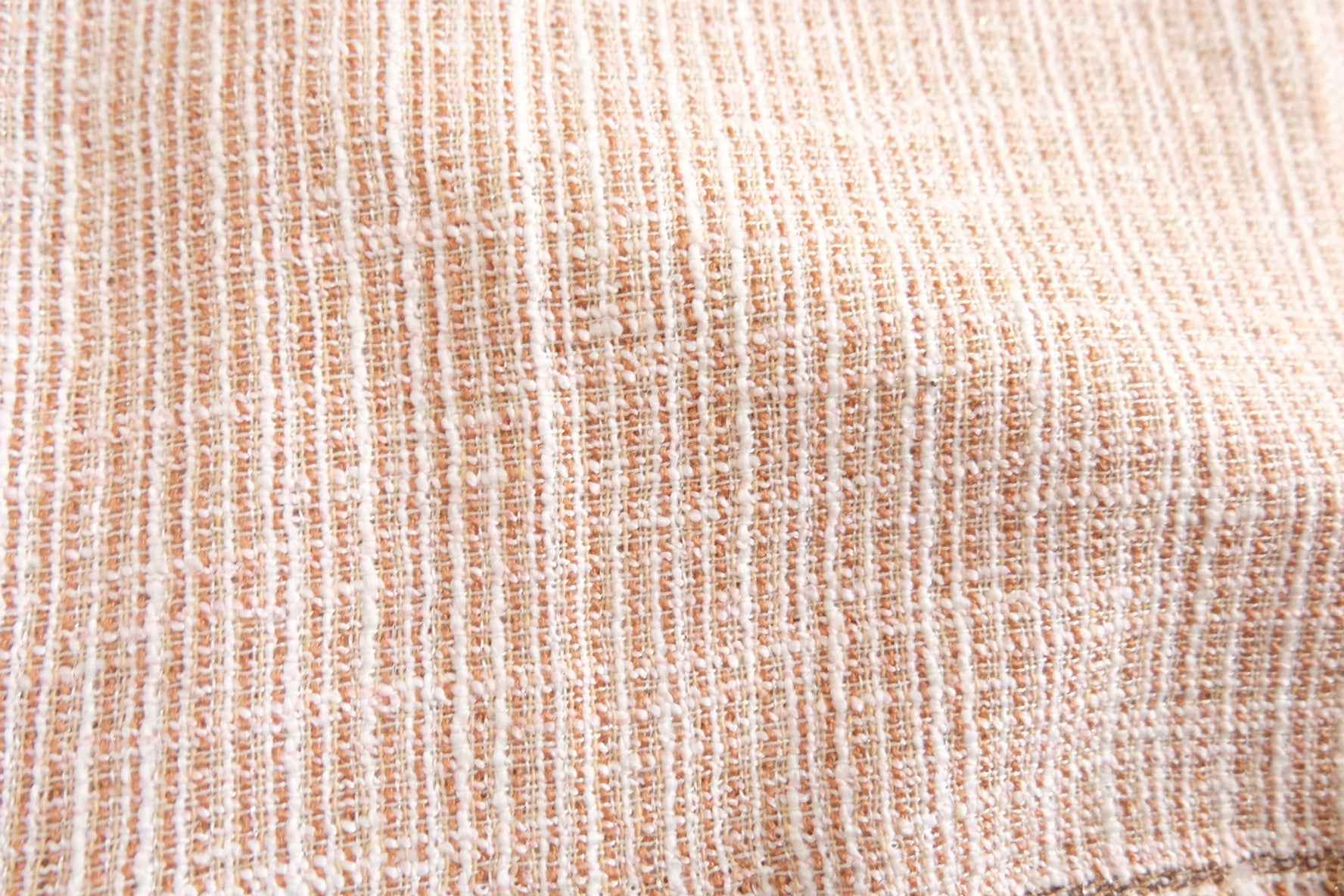 Classic Bouclé Tweed Fabric – Peach Beige | Factory Deadstock | 2.2 Yards - BUBBO