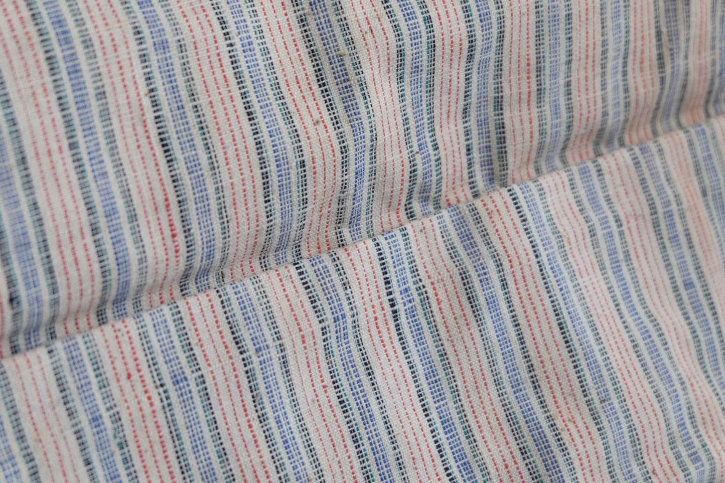 Collector's Stripes: Multi - Color Handwoven Tǔbù - 1.8m Length with Original Loom's Head - BUBBO