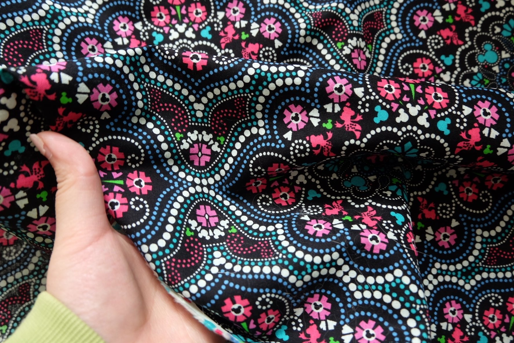 Designer Remnant Cotton Fabric – Persian Mandala Print – 59” Wide – Medium Weight – Sold by Half - Yard - BUBBO