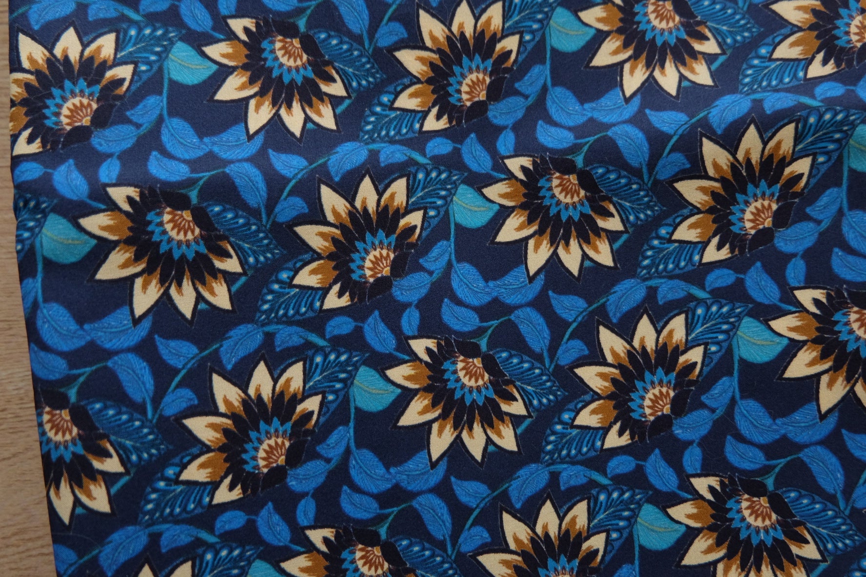 Designer Surplus Cotton Jacquard – Sunflower Print – Vintage Textured – 57” Wide – Sold by the Yard - BUBBO