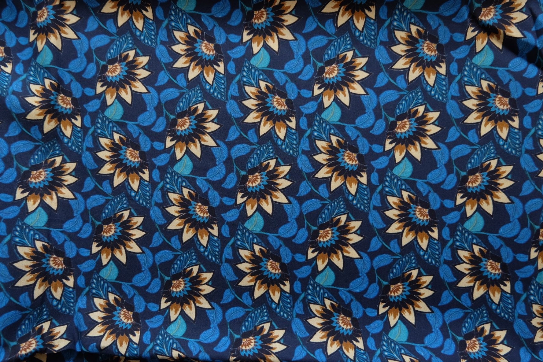 Designer Surplus Cotton Jacquard – Sunflower Print – Vintage Textured – 57” Wide – Sold by the Yard - BUBBO