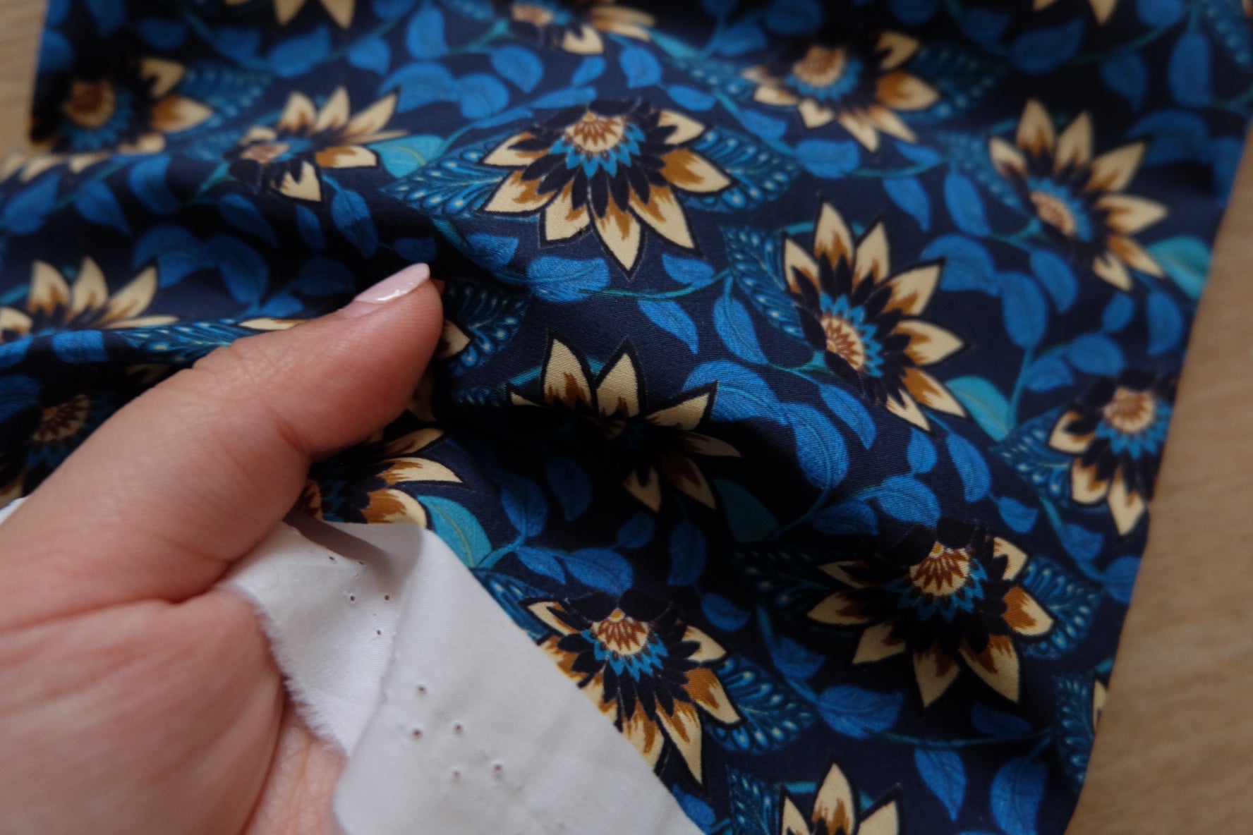 Designer Surplus Cotton Jacquard – Sunflower Print – Vintage Textured – 57” Wide – Sold by the Yard - BUBBO