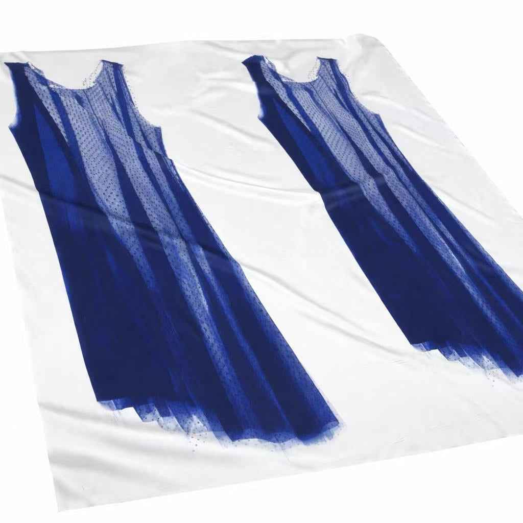 Designer Surplus Silk Twill – Placement Print, Dress Length (One - of - a - Kind) - BUBBO