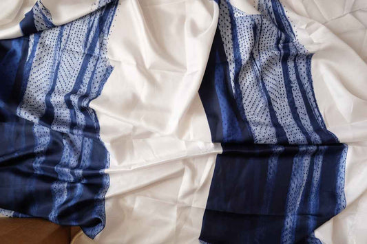 Designer Surplus Silk Twill – Placement Print, Dress Length (One - of - a - Kind) - BUBBO