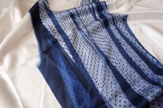 Designer Surplus Silk Twill – Placement Print, Dress Length (One - of - a - Kind) - BUBBO