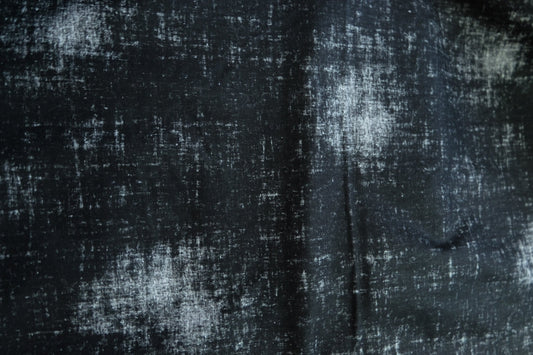Distressed Snow - Wash Cotton Fabric – Industrial Dark Vintage Texture – 43” Wide – Sold by the Yard – Total 2.2 Yards - BUBBO