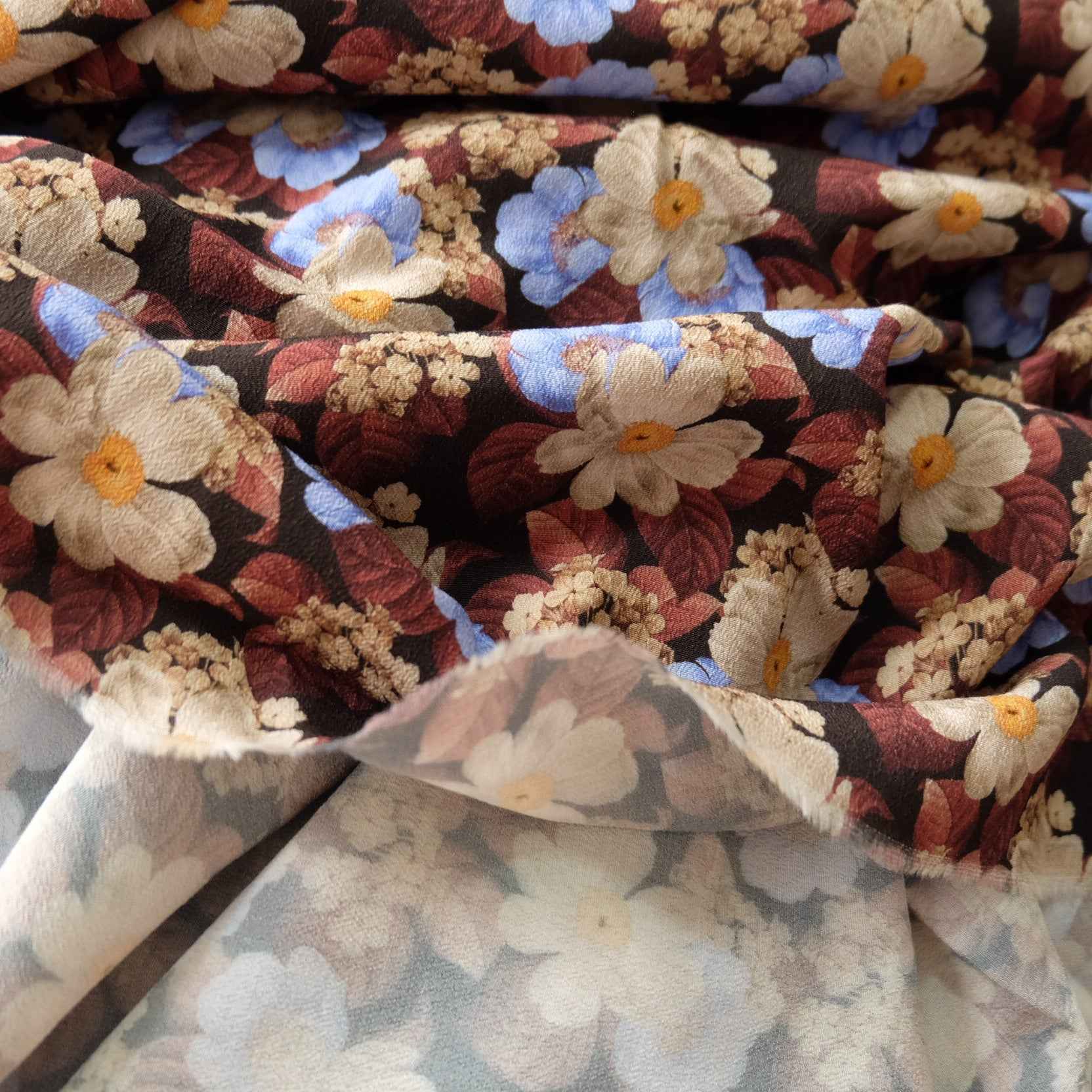 Drapey Floral Rayon Fabric – Soft Skirt & Trouser Fabric (2.19 yds)