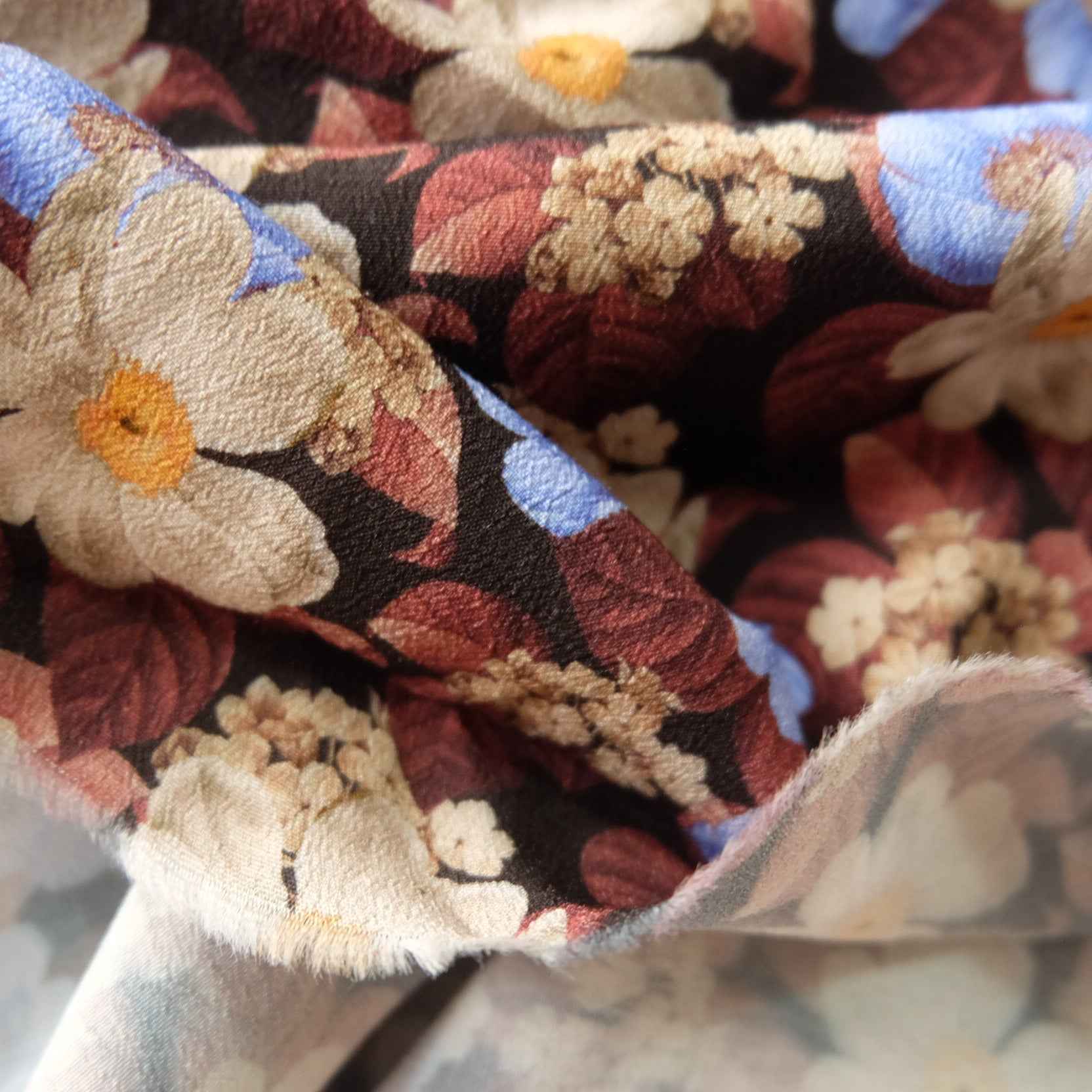 Drapey Floral Rayon Fabric – Soft Skirt & Trouser Fabric (2.19 yds)