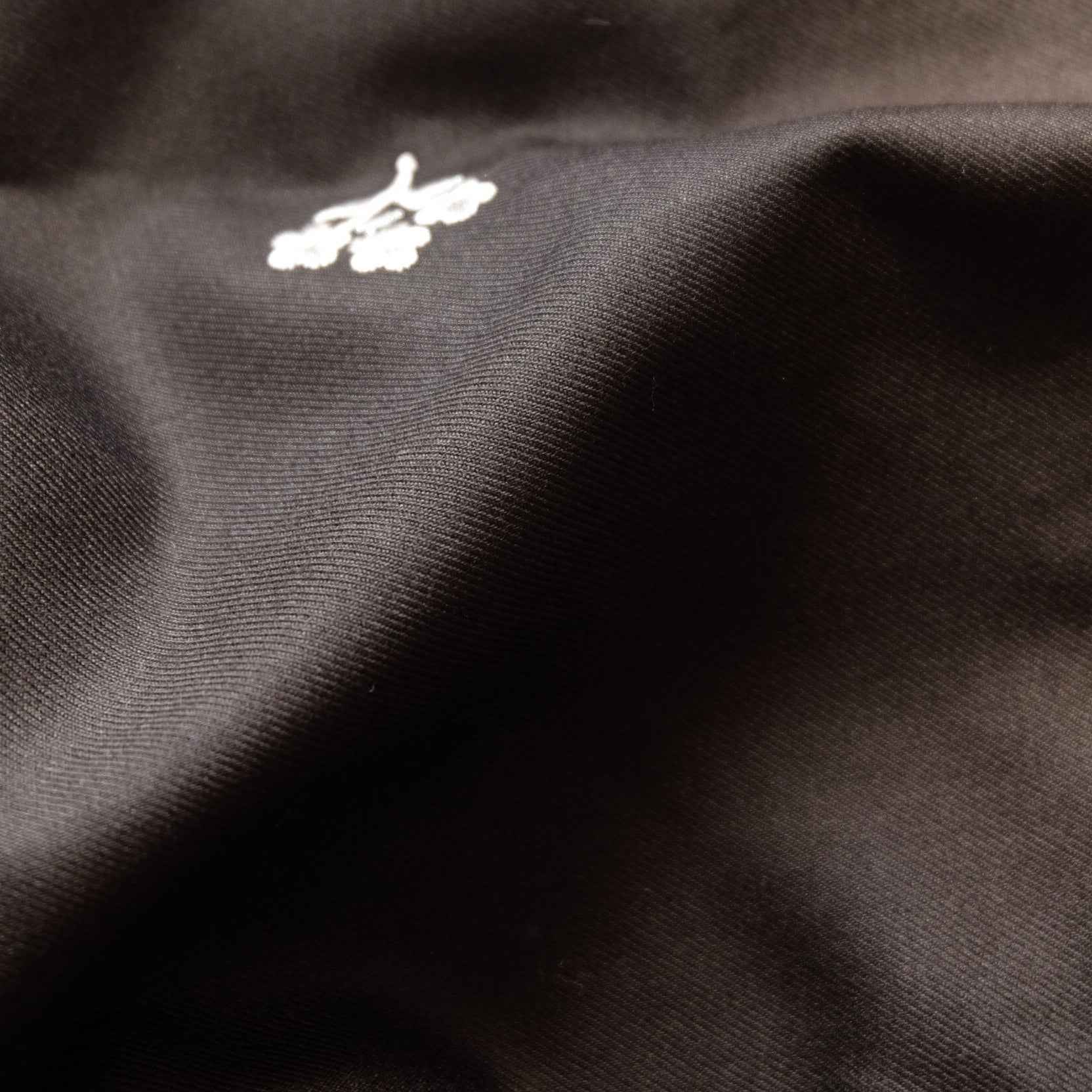 Embroidered Black Suiting Fabric – Tailored Fabric for Vests, Skirts & Jackets (1.64 yds)