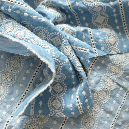 Embroidered Soft Denim Cotton — 2.7 yd