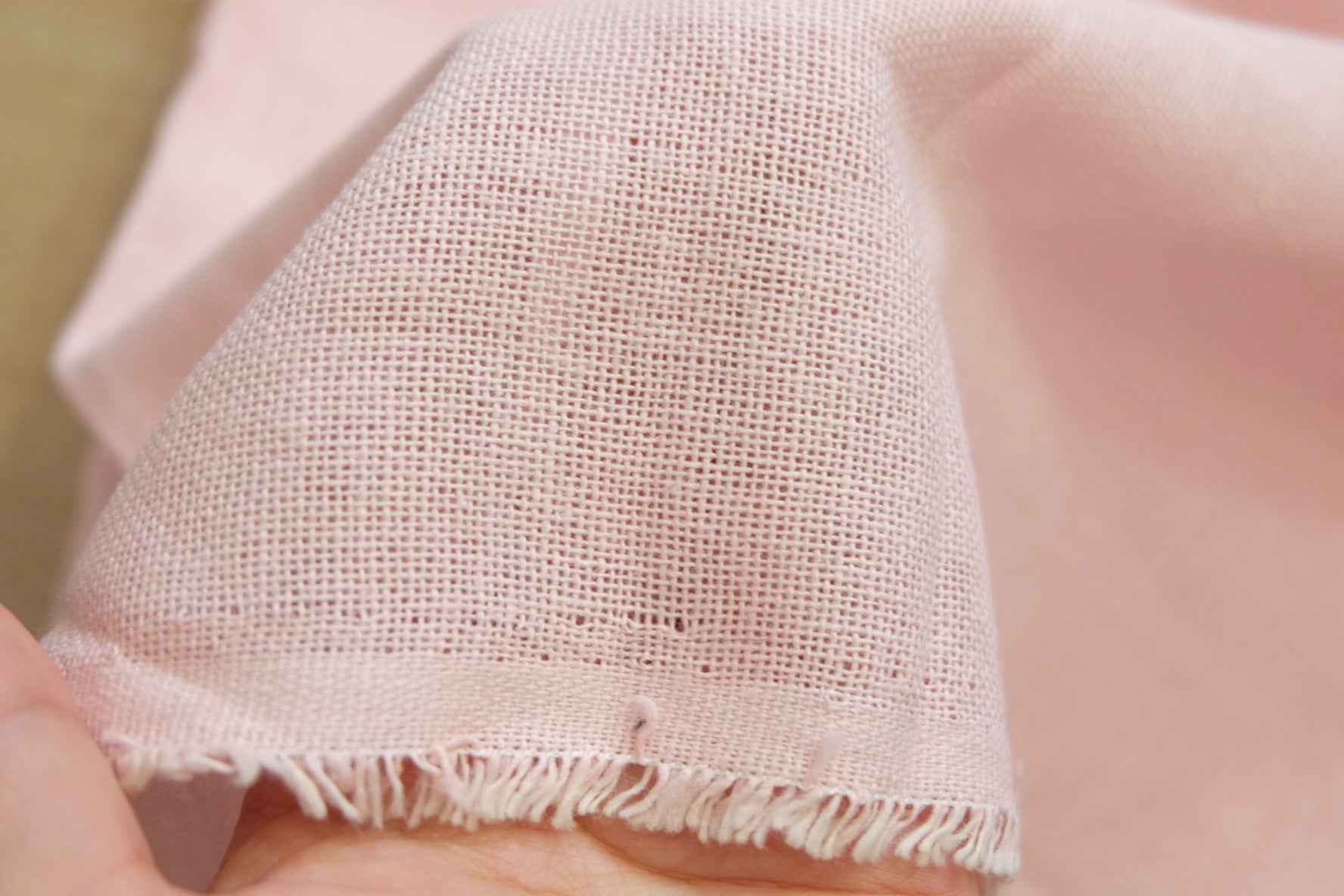 European Open - Weave Linen in Soft Blush Pink - 3.3yds - BUBBO