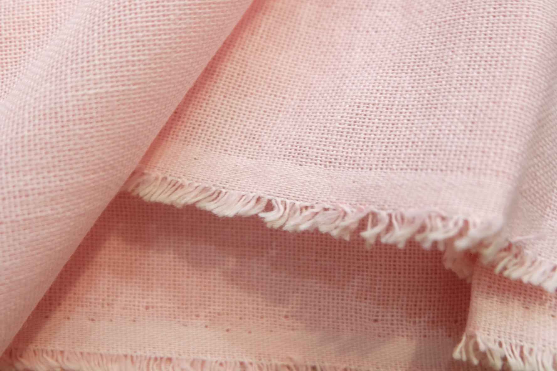 European Open - Weave Linen in Soft Blush Pink - 3.3yds - BUBBO
